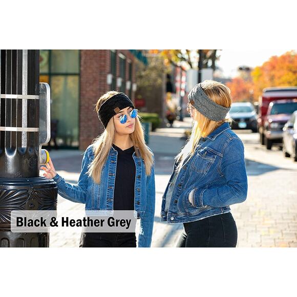 Women's Headwrap Warm Knit Winter Ear Warmer Headband- Black NWT - Picture 1 of 1